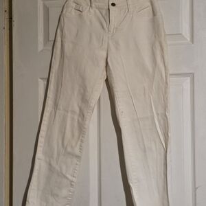Cream Straight-Leg Pants Lauren Jean